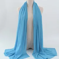 132 Colors In Stock Solid Color 148S Full Scarf Baotou Scarf Pearl Chiffon Bubble Scarf Chiffon Beads Ethnic Headscarf sku image 39