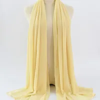 132 Colors In Stock Solid Color 148S Full Scarf Baotou Scarf Pearl Chiffon Bubble Scarf Chiffon Beads Ethnic Headscarf sku image 29