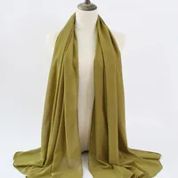 132 Colors In Stock Solid Color 148S Full Scarf Baotou Scarf Pearl Chiffon Bubble Scarf Chiffon Beads Ethnic Headscarf sku image 33