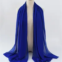 132 Colors In Stock Solid Color 148S Full Scarf Baotou Scarf Pearl Chiffon Bubble Scarf Chiffon Beads Ethnic Headscarf sku image 37