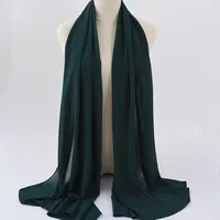 132 Colors In Stock Solid Color 148S Full Scarf Baotou Scarf Pearl Chiffon Bubble Scarf Chiffon Beads Ethnic Headscarf sku image 32