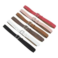 Elegant Simple Style Classic Style Solid Color Pu Leather Alloy Women's Leather Belts main image 3