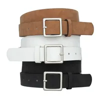 Elegant Simple Style Classic Style Solid Color Pu Leather Alloy Women's Leather Belts main image 1