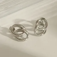 1 Pair Casual Commute Irregular 304 Stainless Steel 18K Gold Plated Ear Studs main image 3