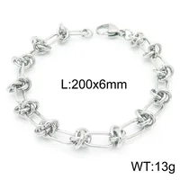 Hip-hop Rhombus Stainless Steel No Inlaid Bracelets sku image 1