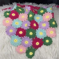Unisex Vacation Pastoral Geometric Plaid Flower Cloth 1 Piece sku image 70