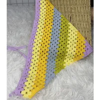 Unisex Vacation Pastoral Geometric Plaid Flower Cloth 1 Piece sku image 54