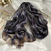 Women's Chinoiserie Ethnic Style Stripe Artificial Cotton  Silk Nylon Silk Scarf sku image 3