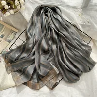 Women's Chinoiserie Ethnic Style Stripe Artificial Cotton  Silk Nylon Silk Scarf sku image 15