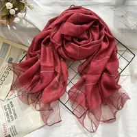 Women's Chinoiserie Ethnic Style Stripe Artificial Cotton  Silk Nylon Silk Scarf sku image 75