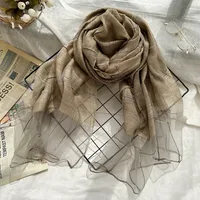 Women's Chinoiserie Ethnic Style Stripe Artificial Cotton  Silk Nylon Silk Scarf sku image 21