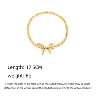 Simple Style Classic Style Bow Knot Imitation Pearl Copper Wholesale Bracelets main image 8