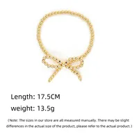 Simple Style Classic Style Bow Knot Imitation Pearl Copper Wholesale Bracelets main image 5