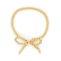 Simple Style Classic Style Bow Knot Imitation Pearl Copper Wholesale Bracelets main image 4