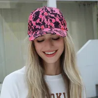 Women's Adults Vacation Simple Style Classic Style Tie Dye Color Block Curved Eaves Baseball Cap main image 8