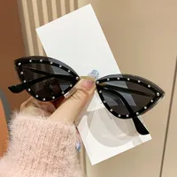 Punk Classic Style Gradient Color Ac Gradient Tinted Lenses Cat Eye Full Frame Glasses sku image 4