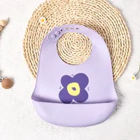 Casual Cute Cartoon Flower Silica Gel Burp Cloths Bib Baby Accessories sku image 1