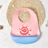 Casual Cute Cartoon Flower Silica Gel Burp Cloths Bib Baby Accessories sku image 2