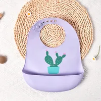 Casual Cute Cartoon Flower Silica Gel Burp Cloths Bib Baby Accessories sku image 4