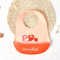 Casual Cute Cartoon Flower Silica Gel Burp Cloths Bib Baby Accessories sku image 3