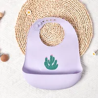 Casual Cute Cartoon Flower Silica Gel Burp Cloths Bib Baby Accessories sku image 5