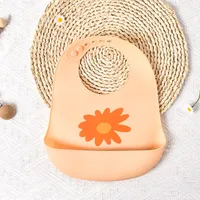 Casual Cute Cartoon Flower Silica Gel Burp Cloths Bib Baby Accessories sku image 7