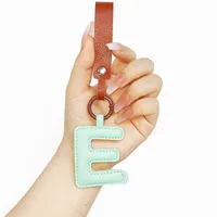 Cute Letter Pu Leather Women's Keychain sku image 12