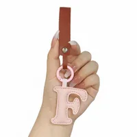 Cute Letter Pu Leather Women's Keychain sku image 13