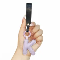 Cute Letter Pu Leather Women's Keychain sku image 17