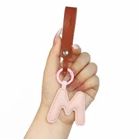 Cute Letter Pu Leather Women's Keychain sku image 5