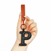 Cute Letter Pu Leather Women's Keychain sku image 6