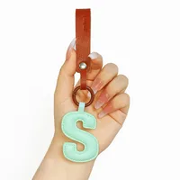 Cute Letter Pu Leather Women's Keychain sku image 21