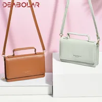 Women's Small Pu Leather Letter Elegant Square Flip Cover Square Bag main image 1