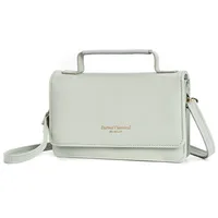Women's Small Pu Leather Letter Elegant Square Flip Cover Square Bag sku image 7