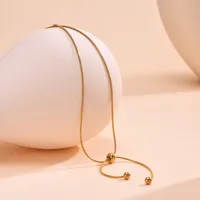 Wholesale Jewelry IG Style Solid Color 201 Stainless Steel 18K Gold Plated Pendant Necklace main image 6
