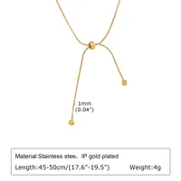 Wholesale Jewelry IG Style Solid Color 201 Stainless Steel 18K Gold Plated Pendant Necklace main image 8