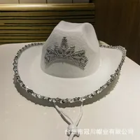 Women's Lady Solid Color Curved Eaves Cowboy Hat sku image 10