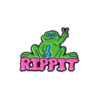 Cartoon Style Cute Animal Cartoon Frog Alloy Stamping Stoving Varnish Plating Unisex Cartoon Pinback Badge Brooches Collar Pin sku image 53