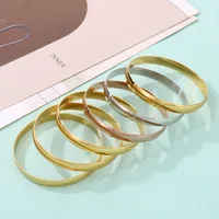 Simple Style Classic Style Solid Color 304 Stainless Steel Bangle In Bulk main image 1