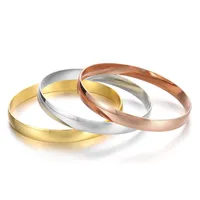 Simple Style Classic Style Solid Color 304 Stainless Steel Bangle In Bulk main image 2