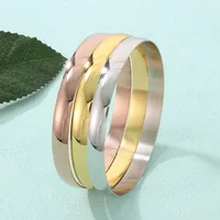 Simple Style Classic Style Solid Color 304 Stainless Steel Bangle In Bulk main image 3