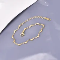 IG Style Simple Style Solid Color Titanium Steel 18K Gold Plated Bracelets In Bulk main image 4