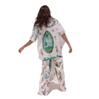 Holiday Street Women's Casual Vacation Mermaid Linen Polyester Printing Pants Sets Pants Sets main image 4