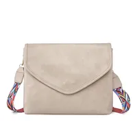 Women's Medium Pu Leather Solid Color Basic Classic Style Square Flip Cover Crossbody Bag main image 7