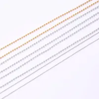 10 Strands/Package 450mm 600mm 304 Stainless Steel Gold Plated Ball Solid Color Polished Semi-Finished Necklace Chain main image 4