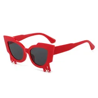 Hip-Hop Streetwear Solid Color Pc Special-Shaped Mirror Full Frame Women's Sunglasses main image 1