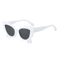Hip-Hop Streetwear Solid Color Pc Special-Shaped Mirror Full Frame Women's Sunglasses main image 5