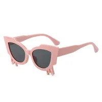 Hip-Hop Streetwear Solid Color Pc Special-Shaped Mirror Full Frame Women's Sunglasses main image 4
