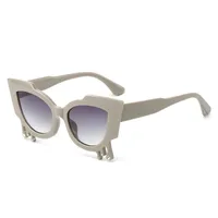 Hip-Hop Streetwear Solid Color Pc Special-Shaped Mirror Full Frame Women's Sunglasses main image 3