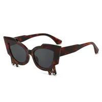 Hip-Hop Streetwear Solid Color Pc Special-Shaped Mirror Full Frame Women's Sunglasses main image 2